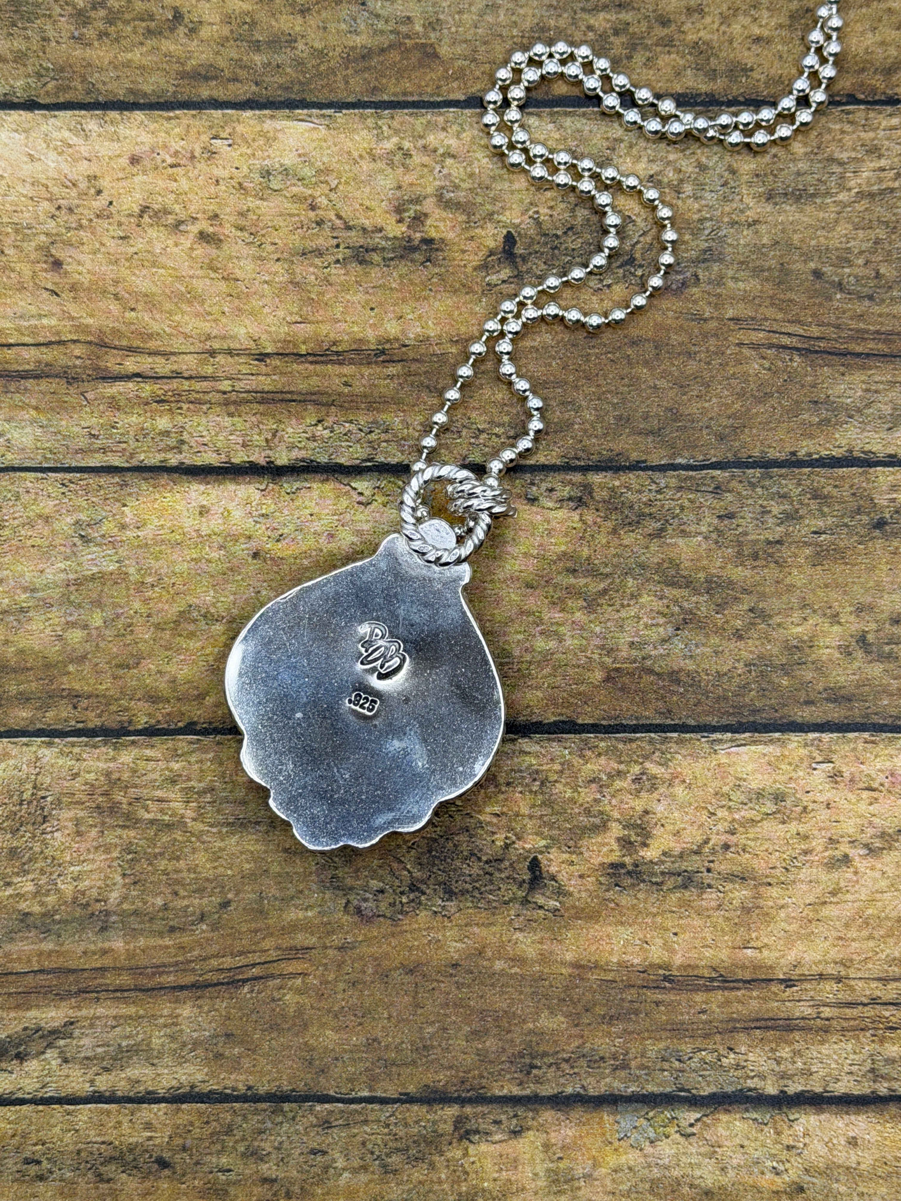 Luna-Black Onyx and Turquoise Spade Pendant