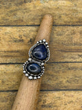 Hannah-Labradorite Double Gemstone Statement Ring