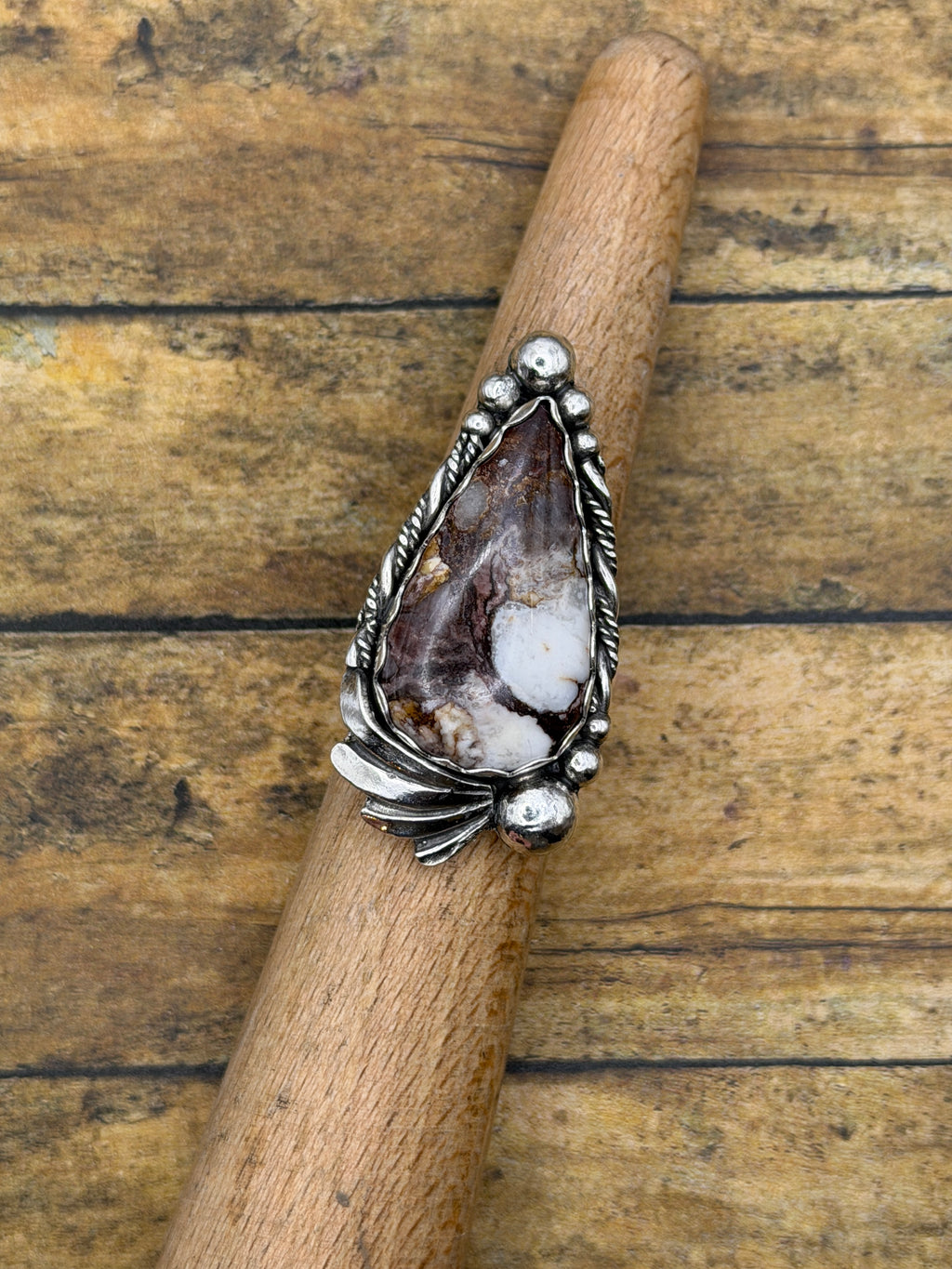 Gweneth-Wild Horse Statement Ring with Fan Detail
