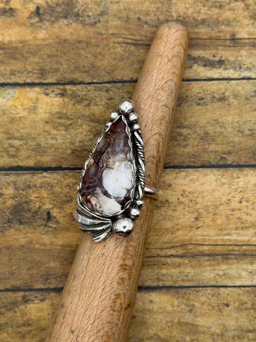 Gweneth-Wild Horse Statement Ring with Fan Detail