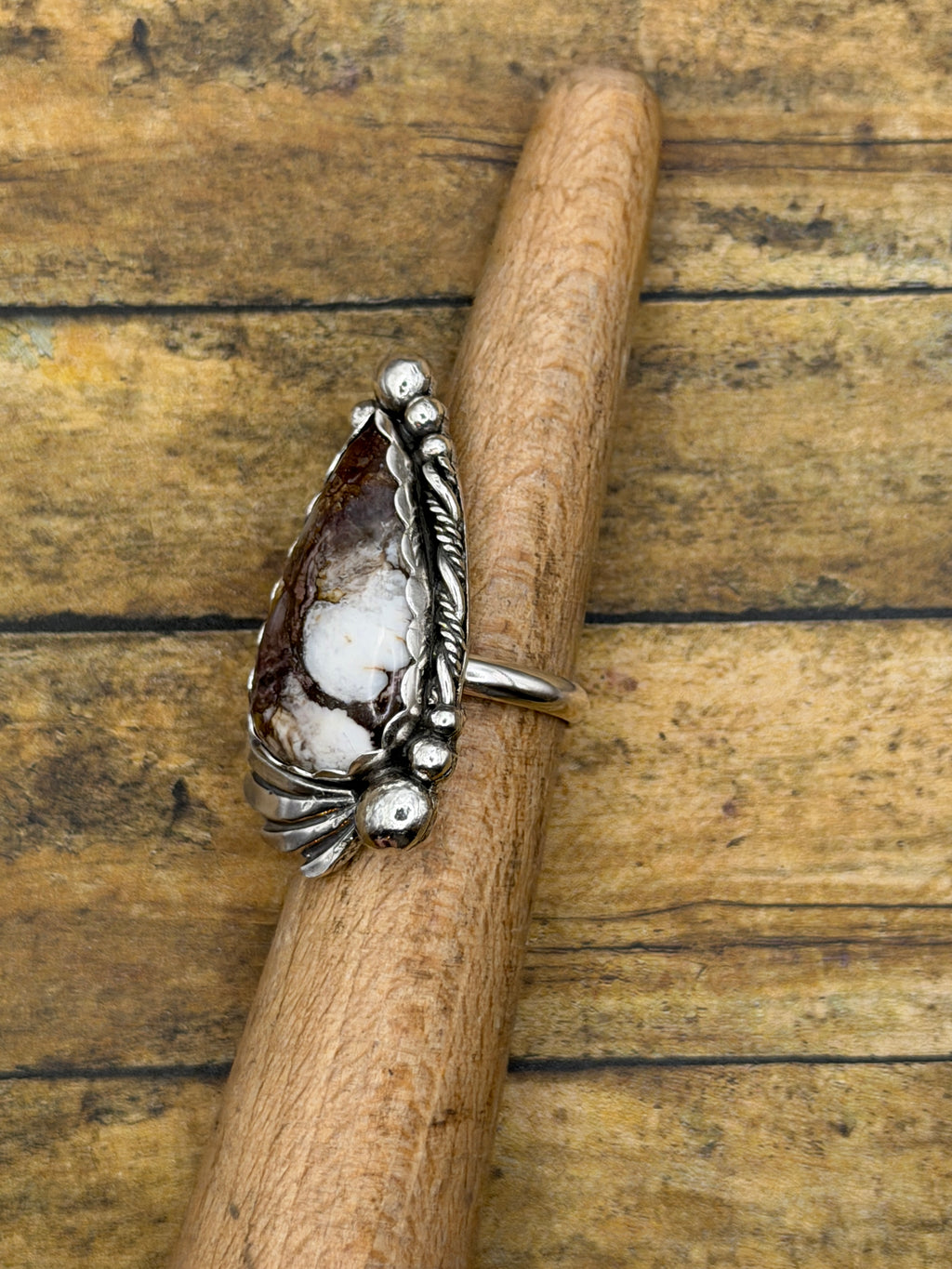 Gweneth-Wild Horse Statement Ring with Fan Detail