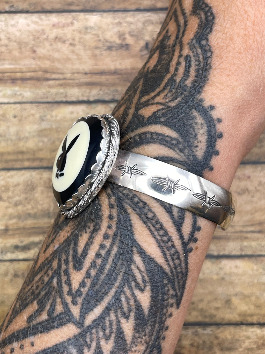 Peyton-MADE TO ORDER-Vintage 1998 Limited Edition Red Playboy Billiard Ball Heart Cuff