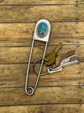 Bree-Jumbo Safety Pin with Turquoise