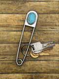 Brent-Jumbo Safety Pin with Turquoise