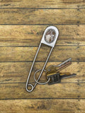 Isaac-Jumbo Safety Pin Keychain with Wild Horse