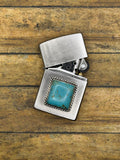 Benton-Zippo Lighter with Turquoise Gemstone