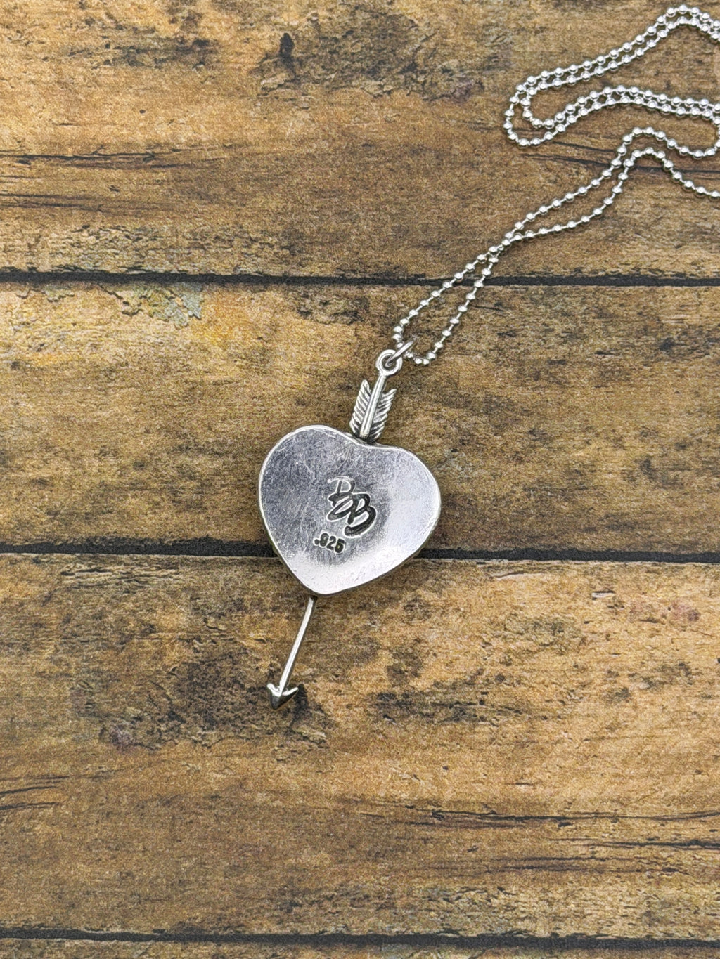 Rosalynn-Red Rosarita Heart with Arrow Pendant