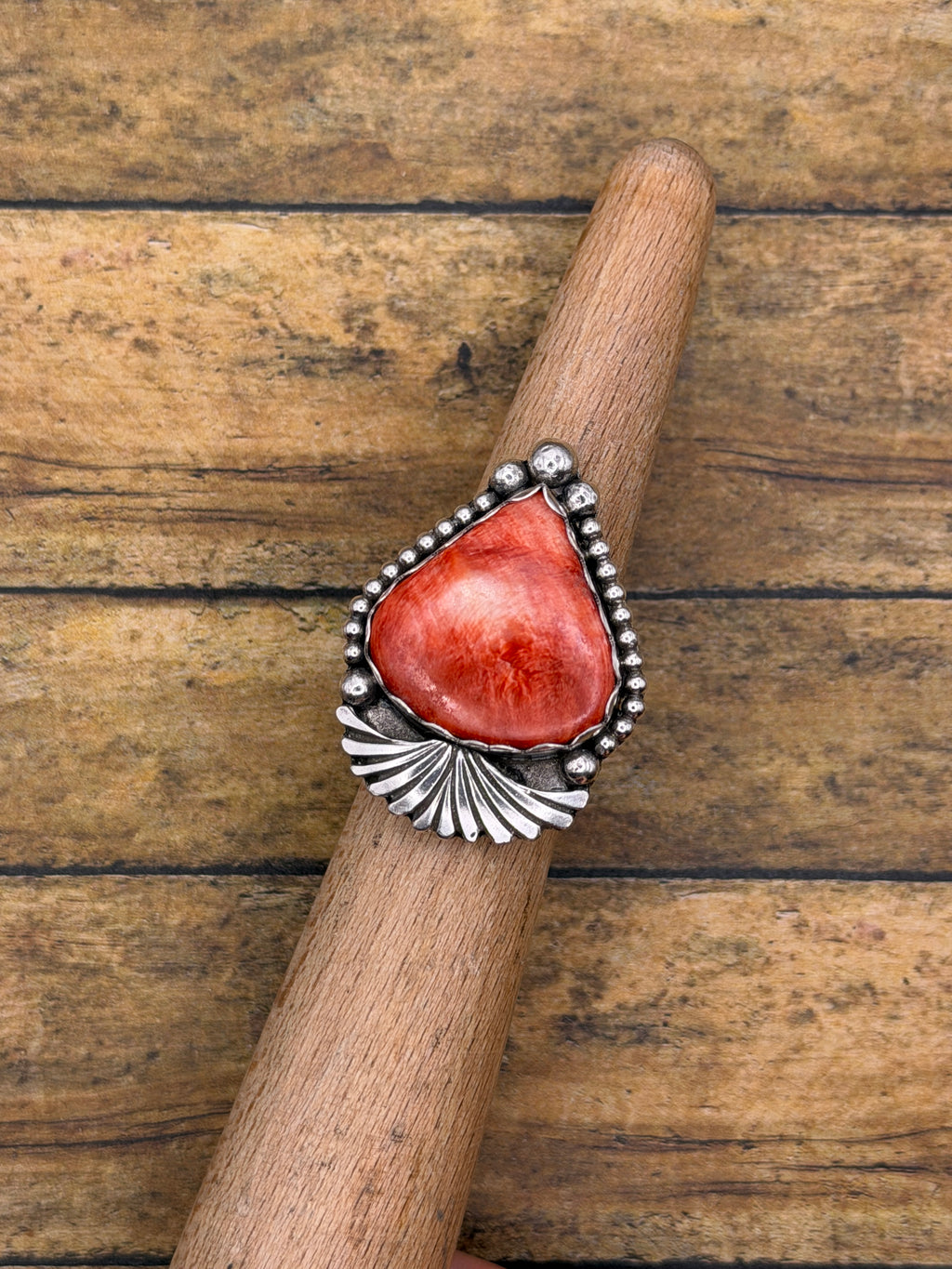 Cameron-Spiny Oyster Statement Ring