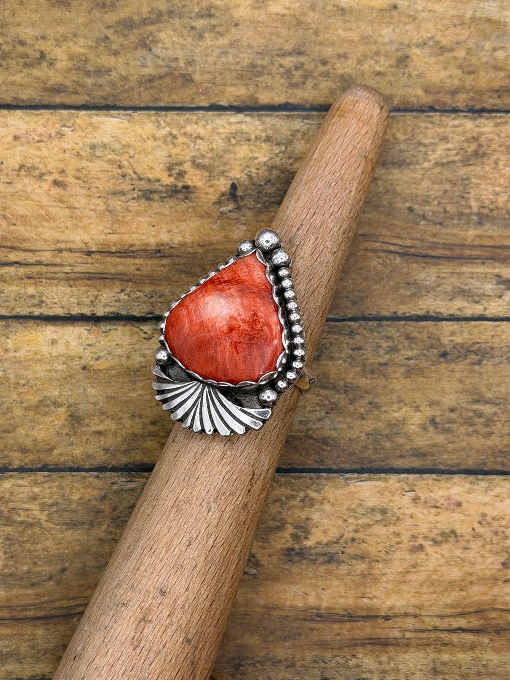 Cameron-Spiny Oyster Statement Ring