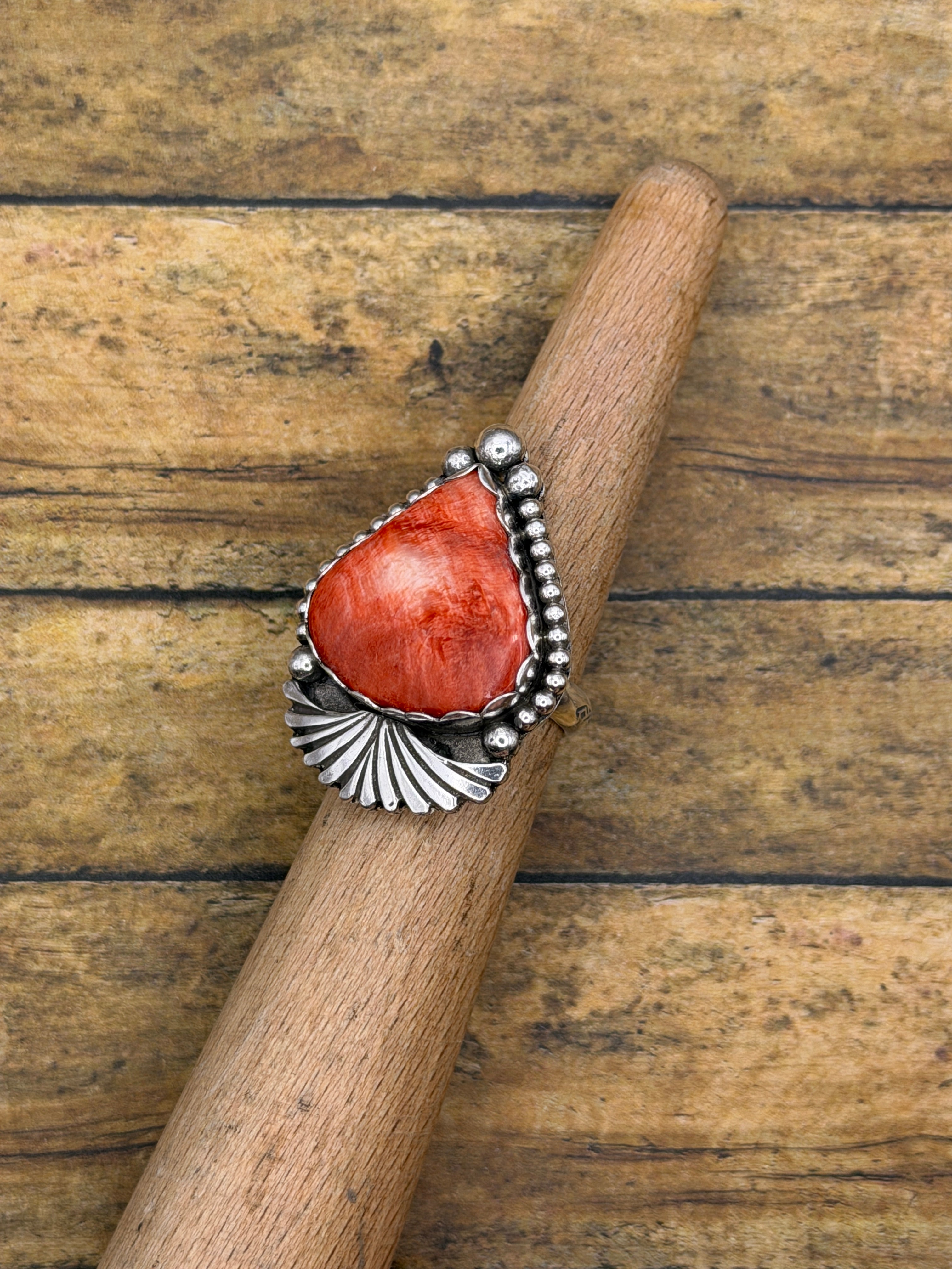 Cameron-Spiny Oyster Statement Ring