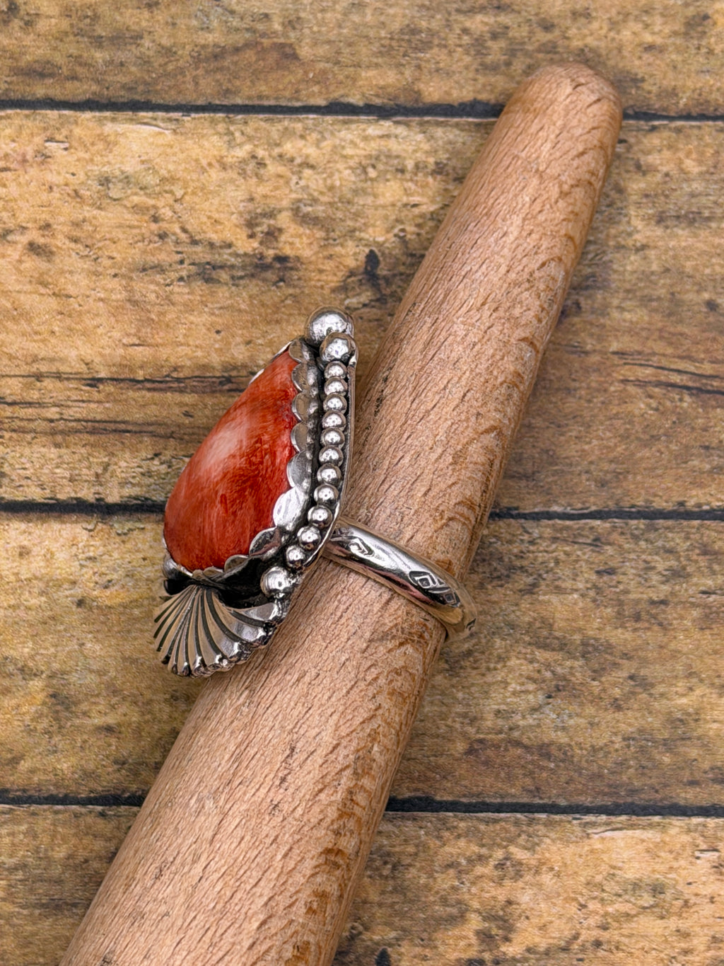 Cameron-Spiny Oyster Statement Ring