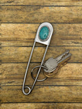 Bodin-Jumbo Safety Pin with Turquoise