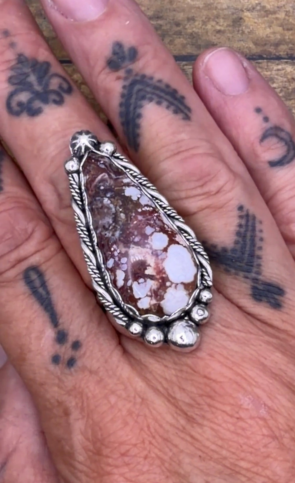 Ginny-Wild Horse Large Boho Statement Ring | Sterling Silver | Southwestern Jewelry