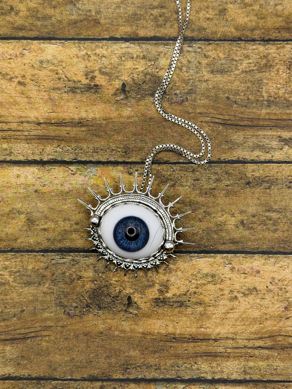 Envy-Blue Evil Eye Statement Pendant