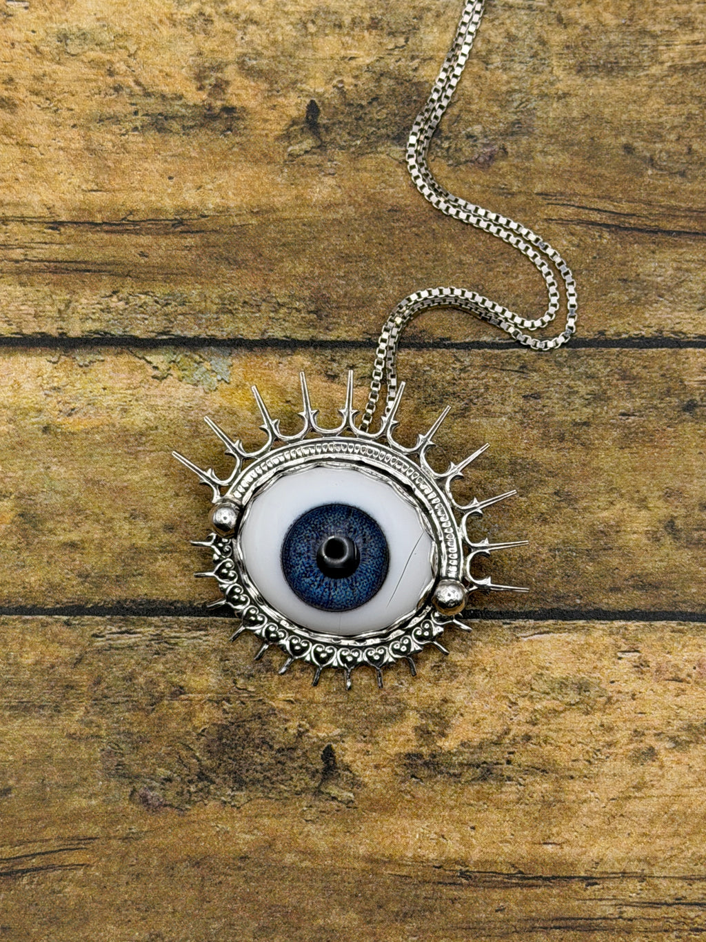 Envy-Blue Evil Eye Statement Pendant