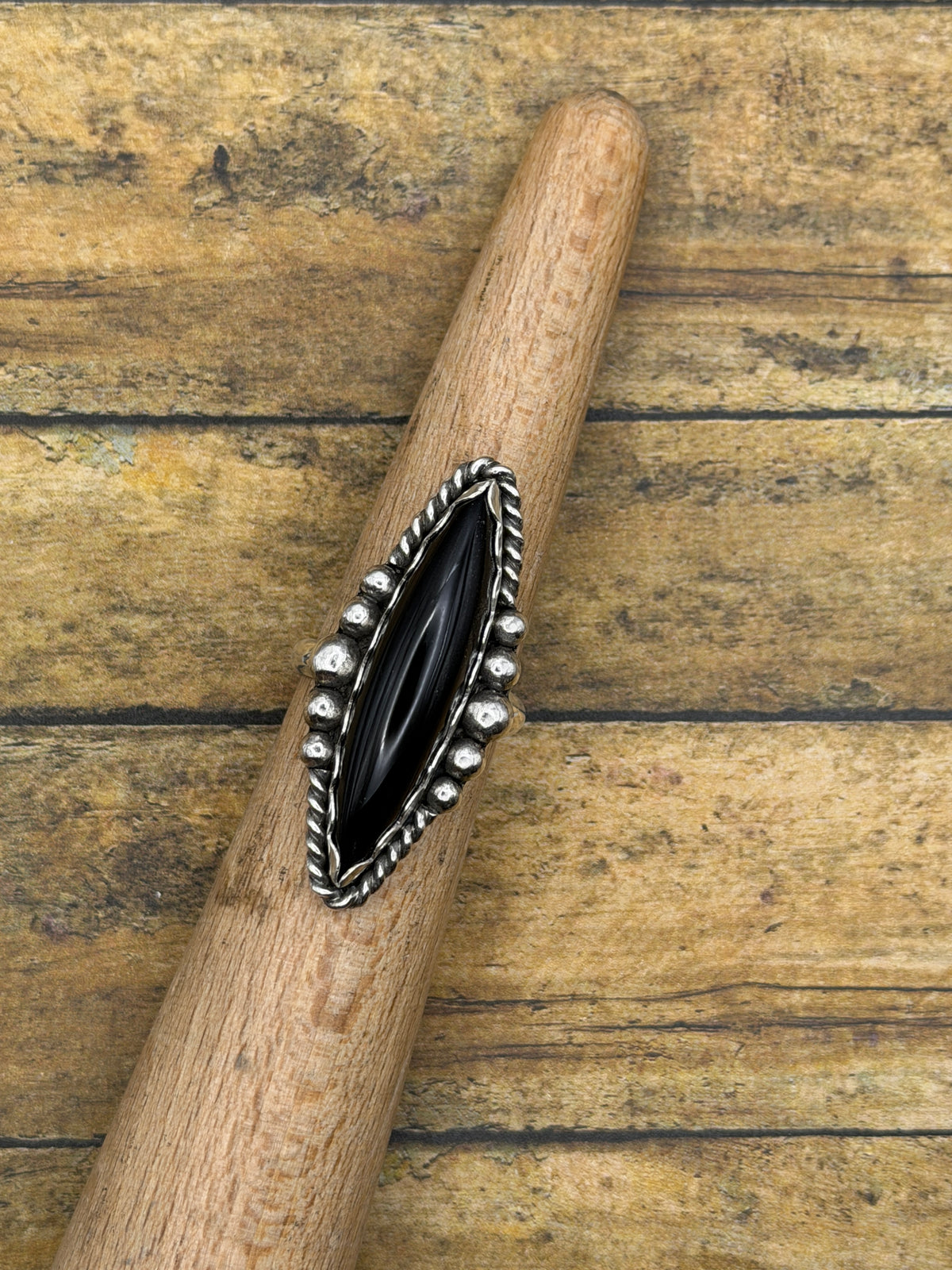 Destiny-Black Onyx Marquise Statement Ring