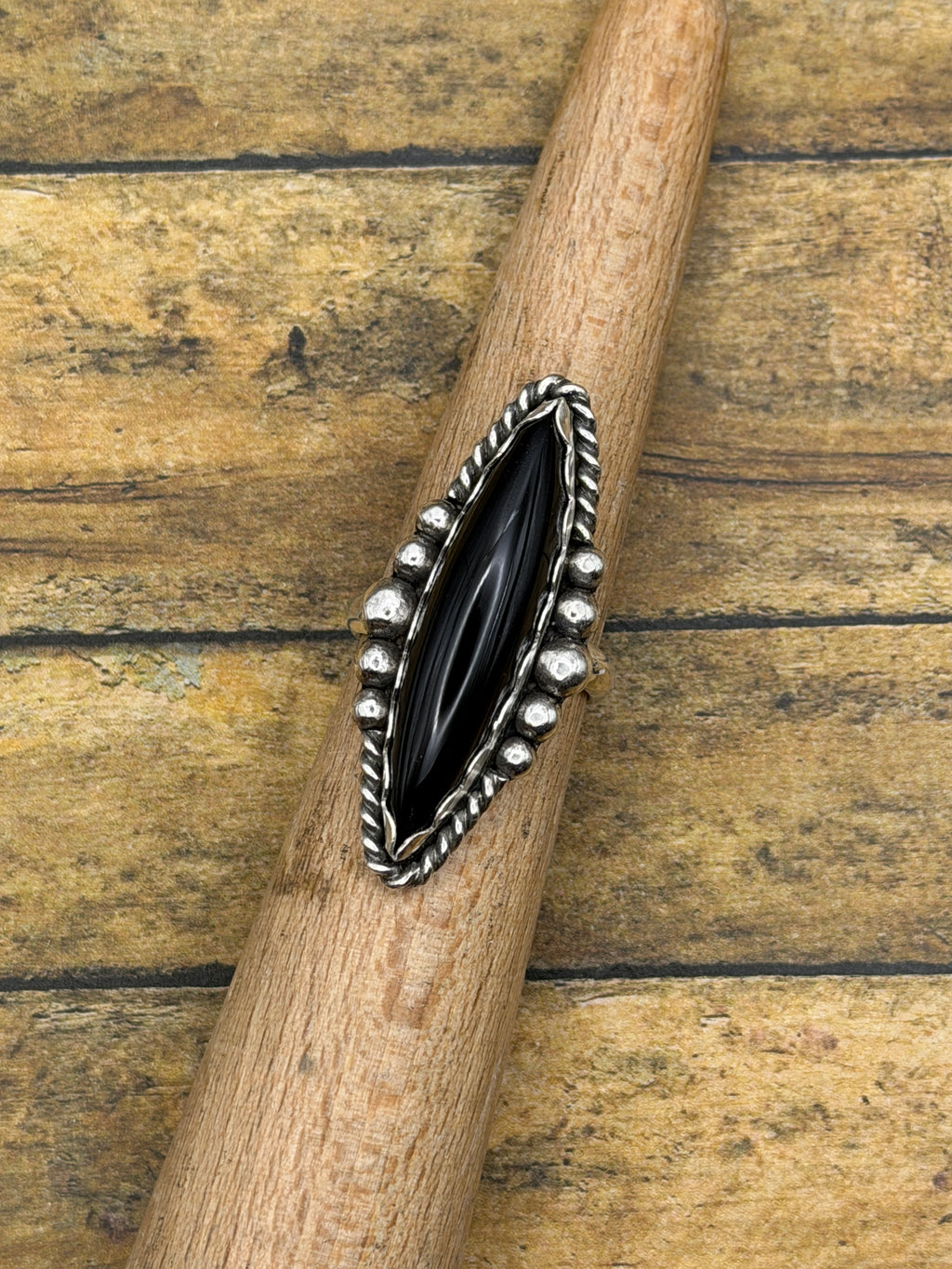 Destiny-Black Onyx Marquise Statement Ring