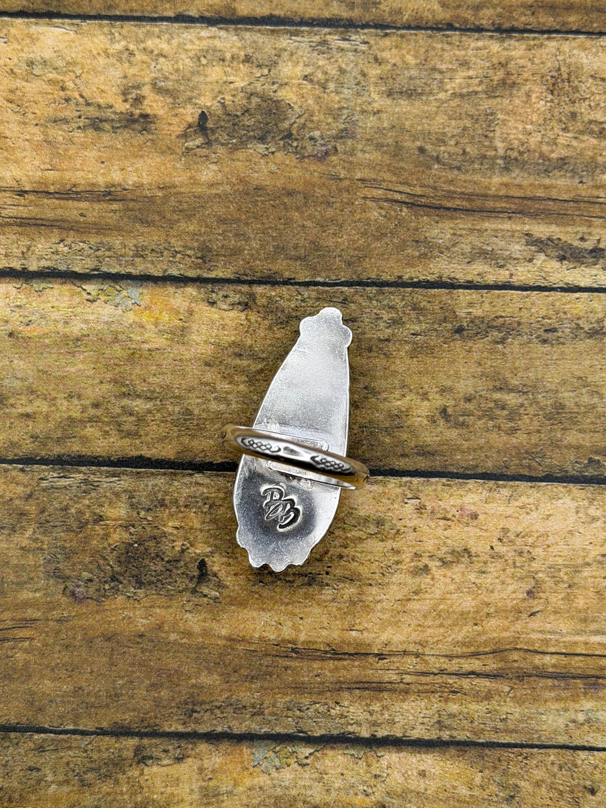 Demi-Black Teardrop Onyx Ring with Moon Accent