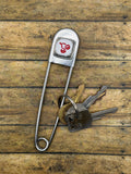 Vegas – Jumbo Safety Pin Keychain with Slot Machine Cherry Dice | Casino Accessory | Retro Vegas
