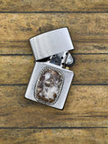 Grant – Wild Horse Gemstone Zippo Lighter | Sterling Silver | Rock & Roll Accessory