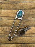 Bree - Turquoise Jumbo Safety Pin Keychain | Gemstone Accessory | Southwestern Jewelry