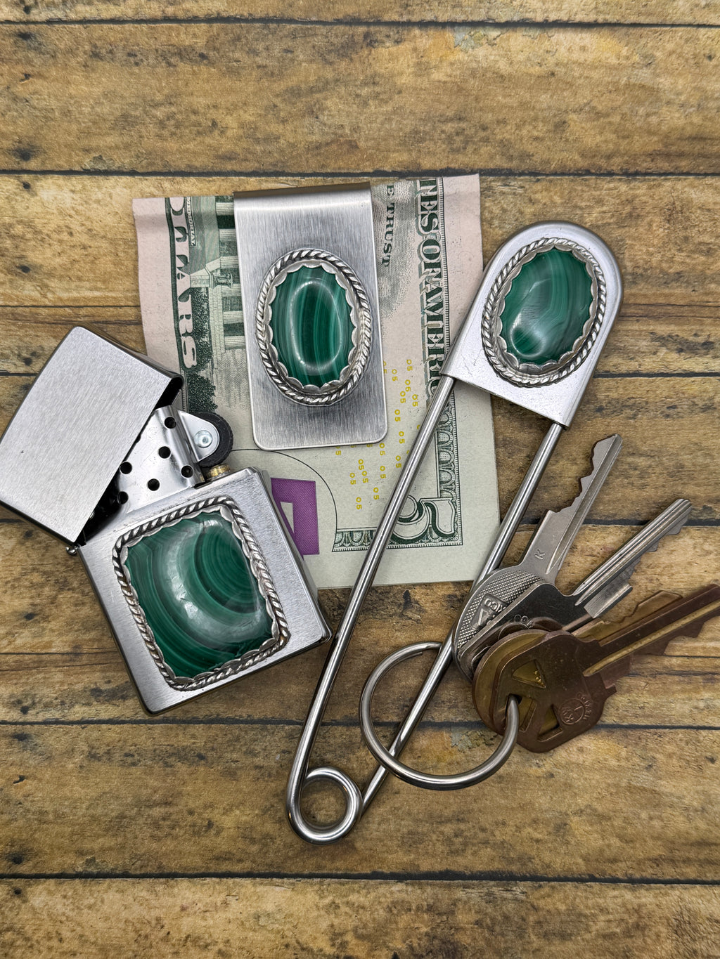 Collin – Malachite Zippo Lighter | Western Accessory | Rock & Roll Style