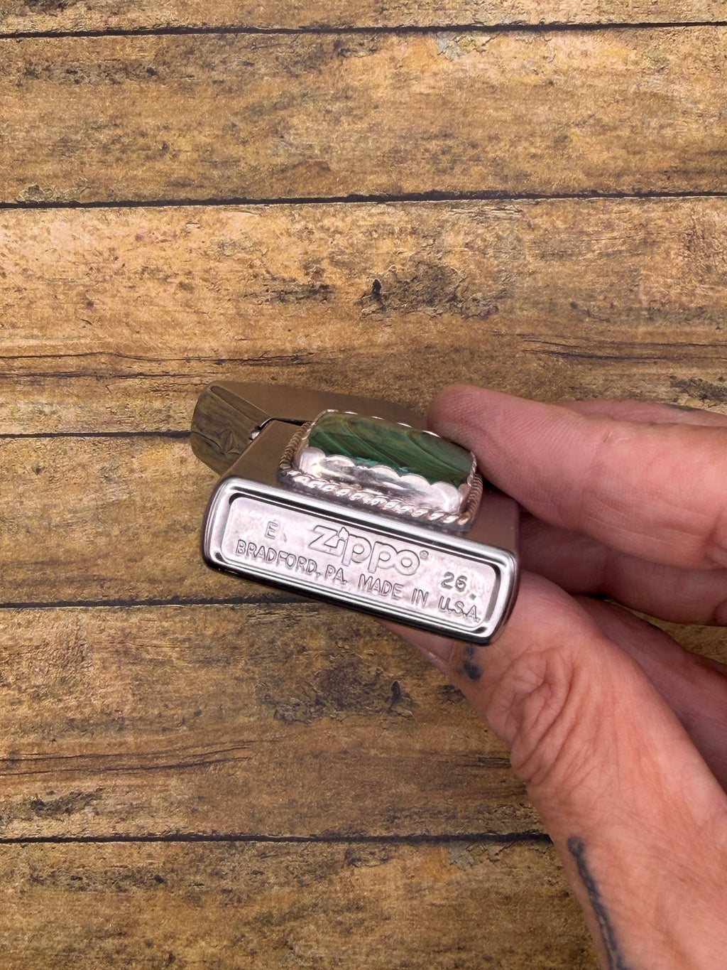 Collin – Malachite Zippo Lighter | Western Accessory | Rock & Roll Style