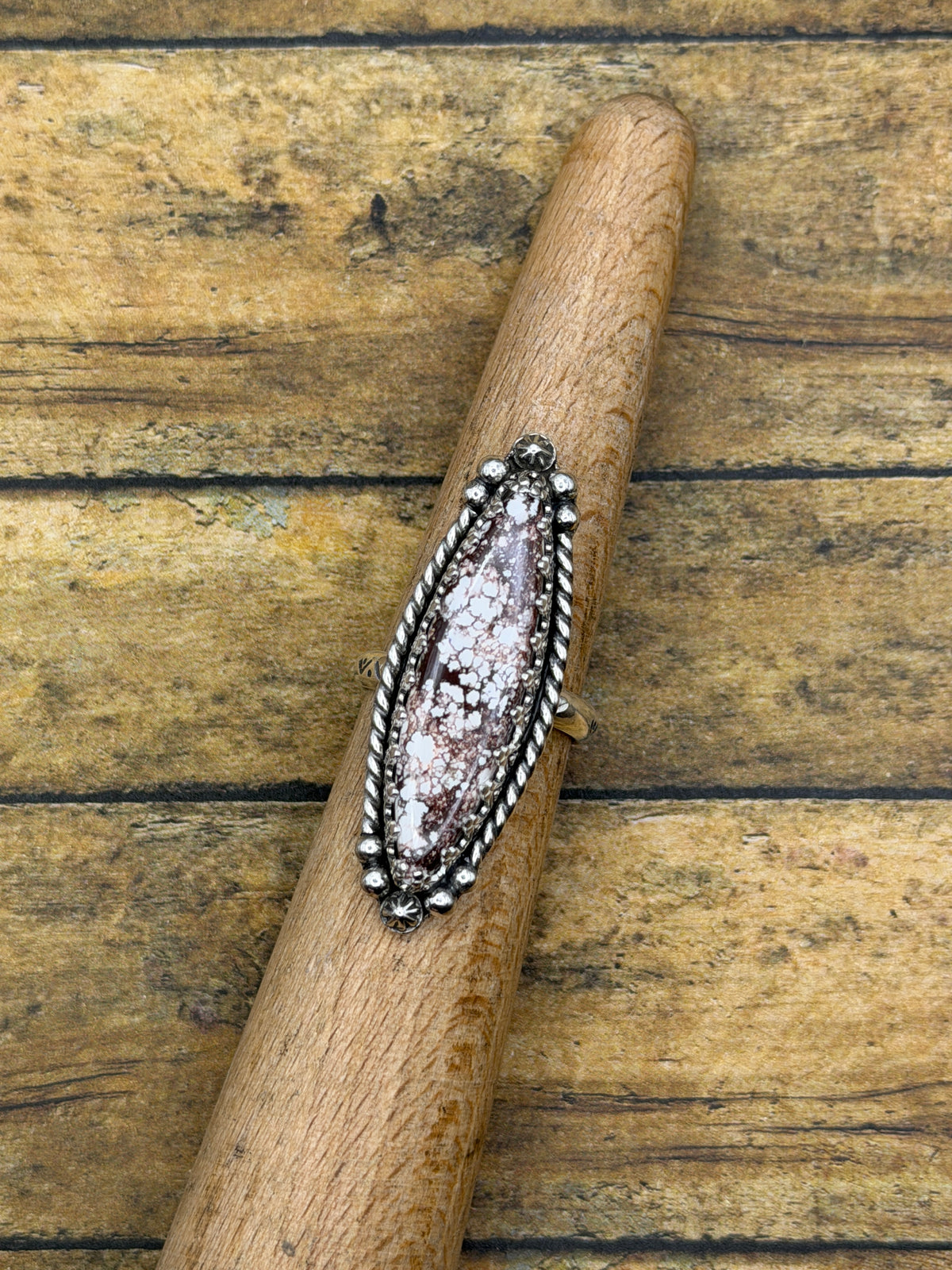Genevieve – Wild Horse Marquise Statement Ring | Sterling Silver | Southwestern Jewelry