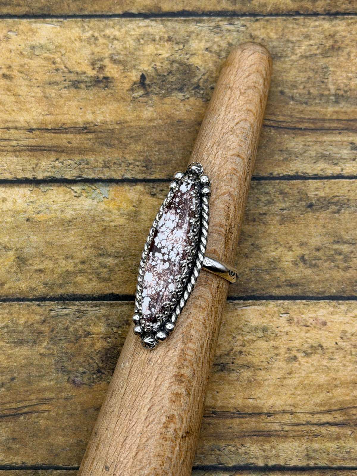 Genevieve – Wild Horse Marquise Statement Ring | Sterling Silver | Southwestern Jewelry