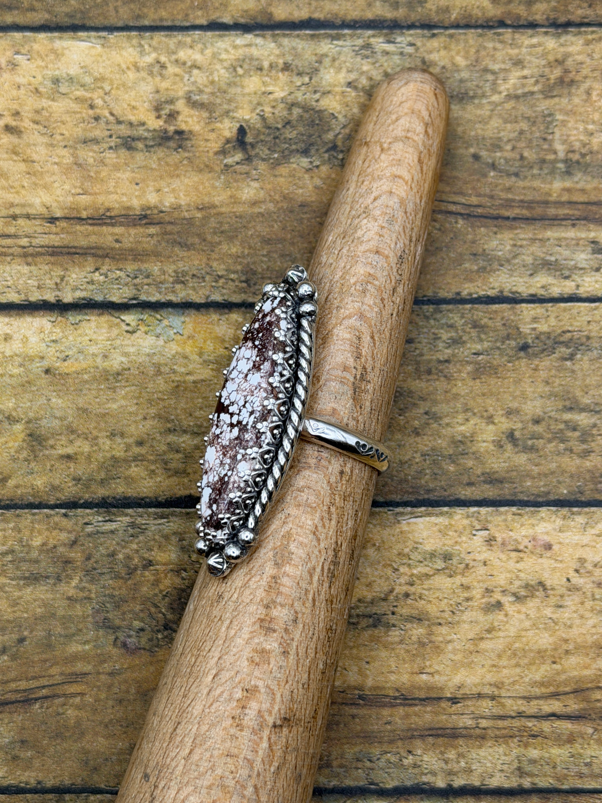 Genevieve – Wild Horse Marquise Statement Ring | Sterling Silver | Southwestern Jewelry