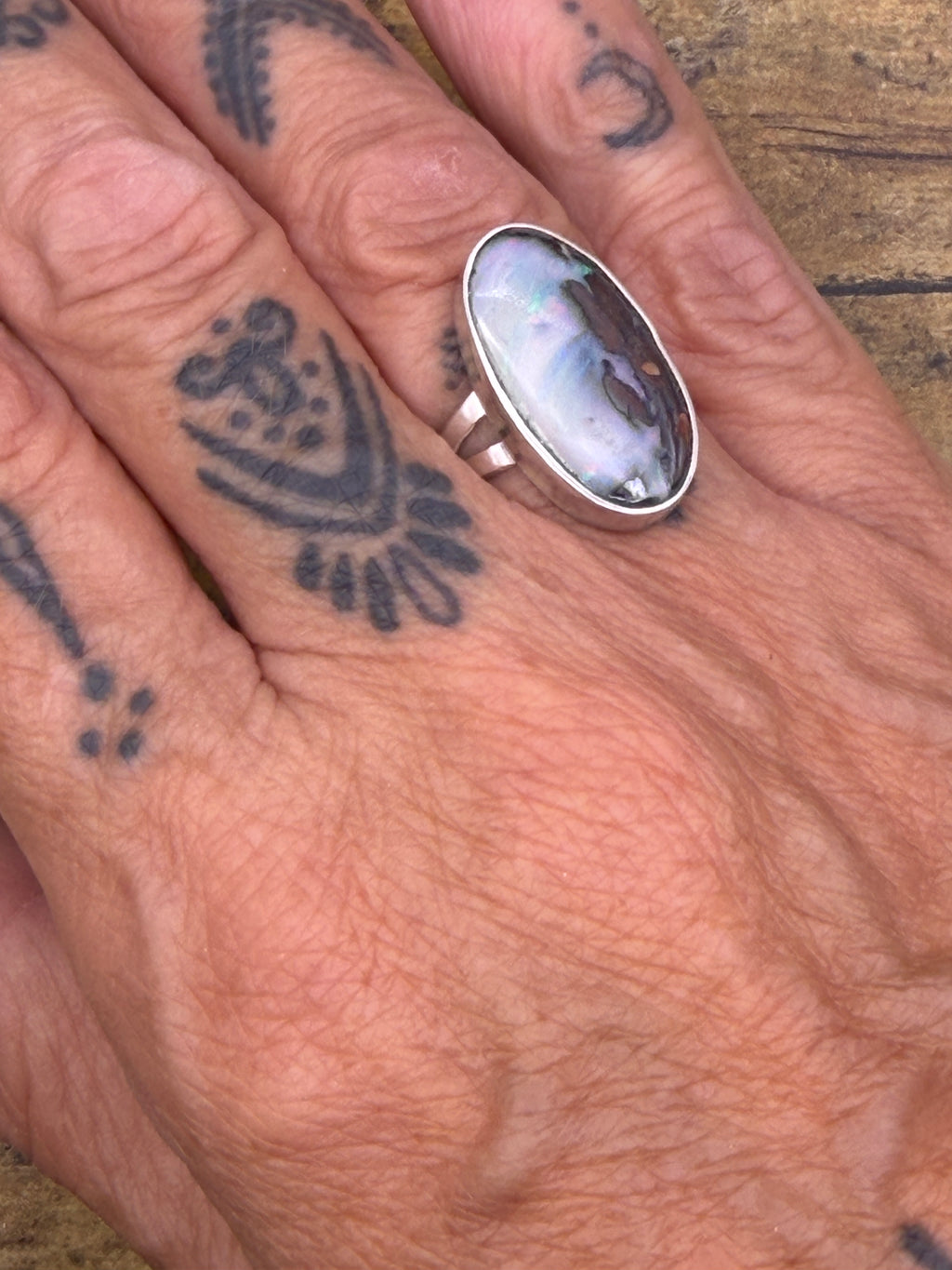 Katrina – Australian Boulder Opal Statement Ring | Sterling Silver | Bohemian Jewelry