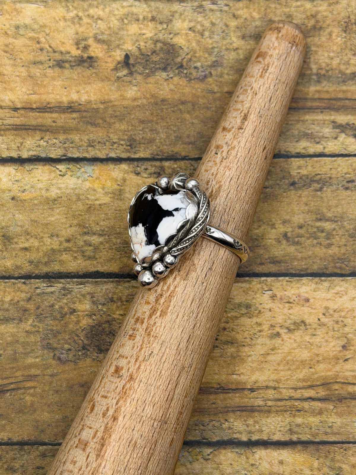Ava – White Buffalo Turquoise Heart Ring | Sterling Silver | Southwestern Jewelry