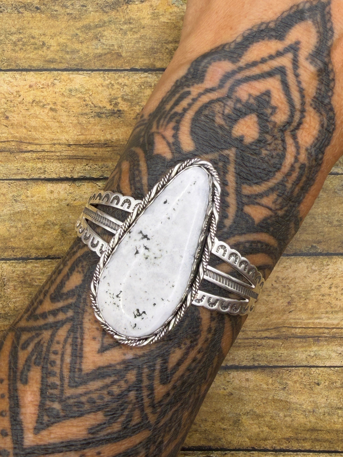 Aubrey – White Buffalo Turquoise Triple Cuff Bracelet | Sterling Silver | Southwestern Jewelry