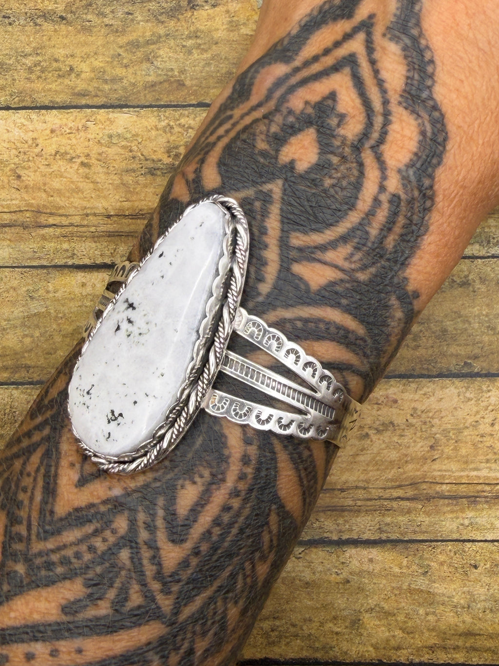Aubrey – White Buffalo Turquoise Triple Cuff Bracelet | Sterling Silver | Southwestern Jewelry