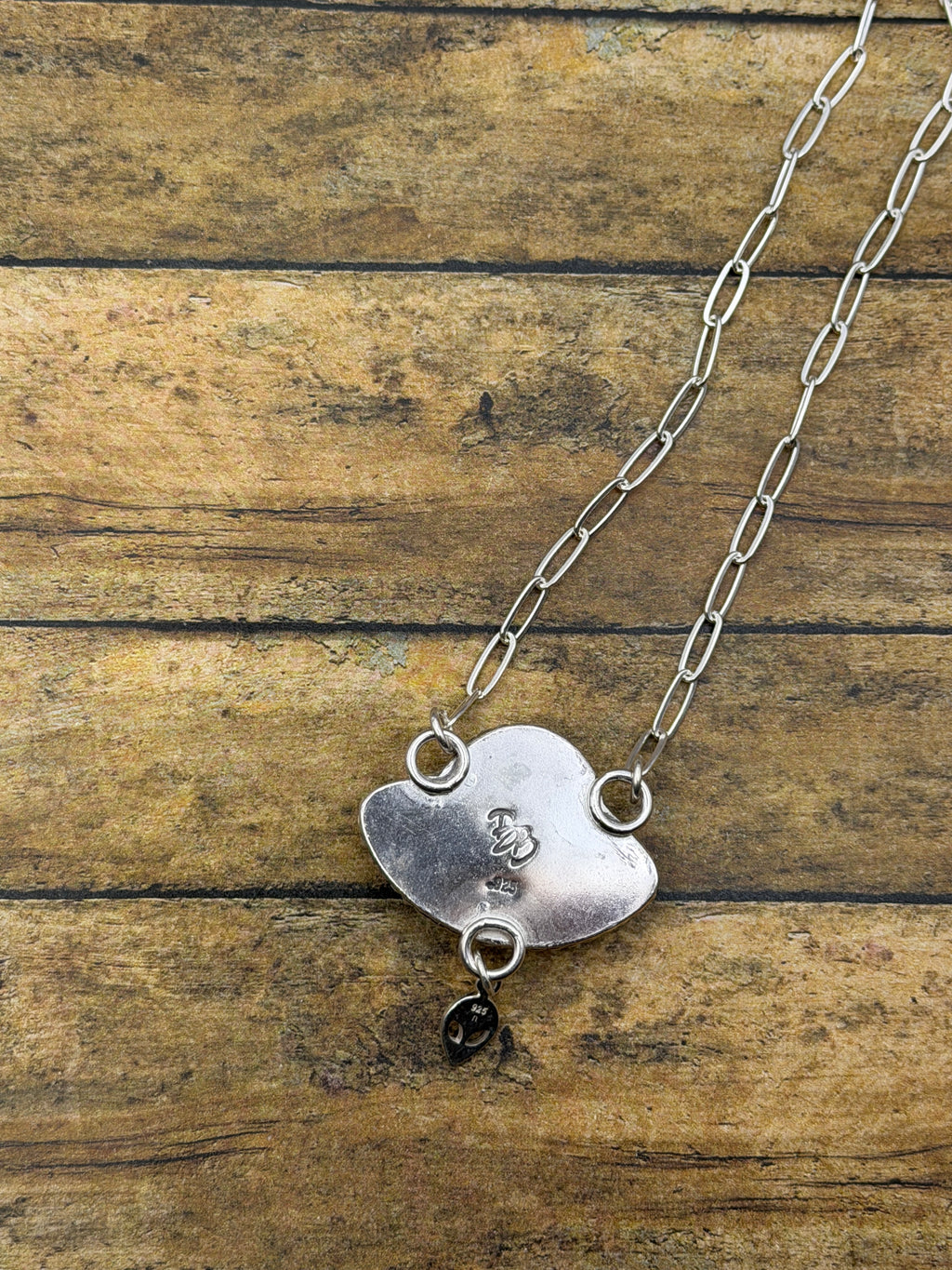 Tyler – Trustone & Turquoise UFO Pendant | Sterling Silver | Alien Jewelry