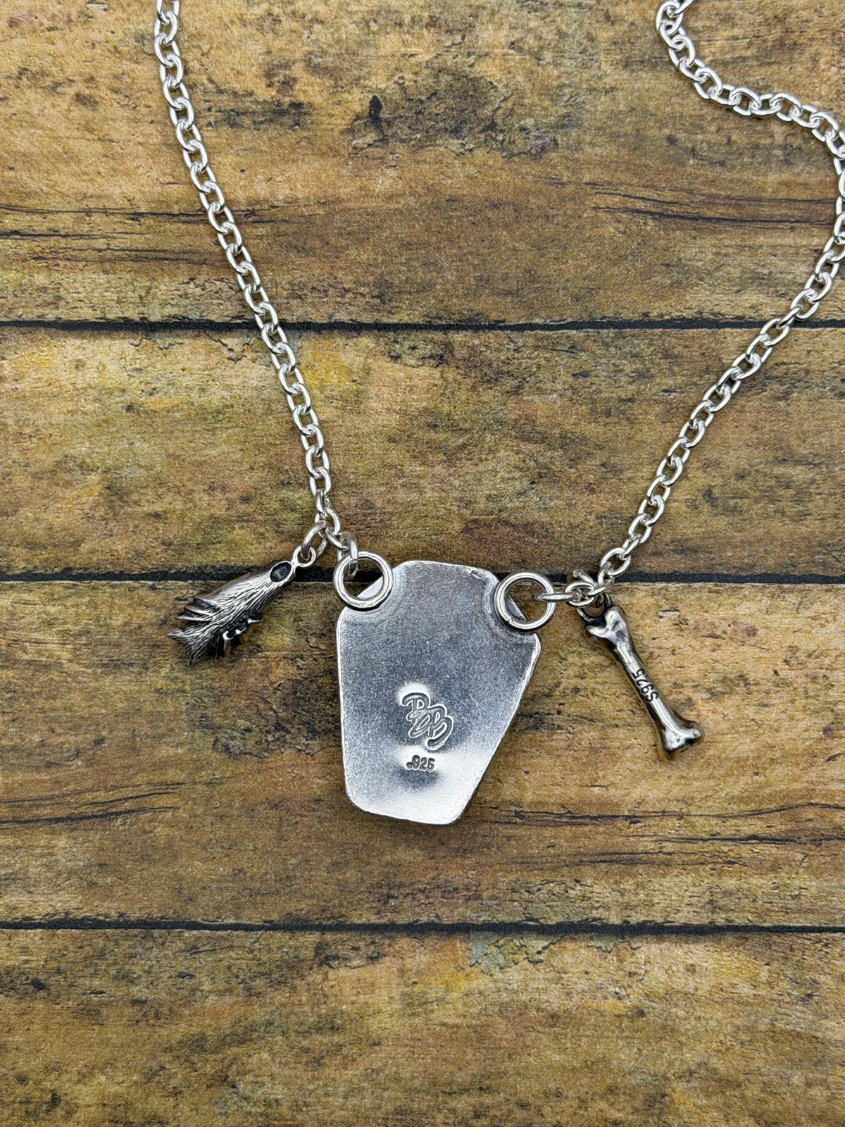 Winslow – Black Trustone Coffin Skull & Bones Charm Necklace | Gothic Jewelry | Dark Occult Style
