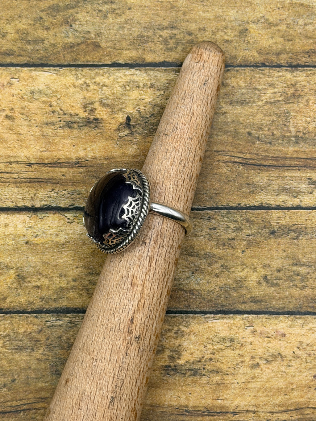 Katie – Amethyst Spiderweb Statement Ring | Boho Jewelry | Handmade  Sterling Silver