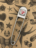 Vegas-Jumbo Safety Pin Keychain with Slot Machine Cherry Dice