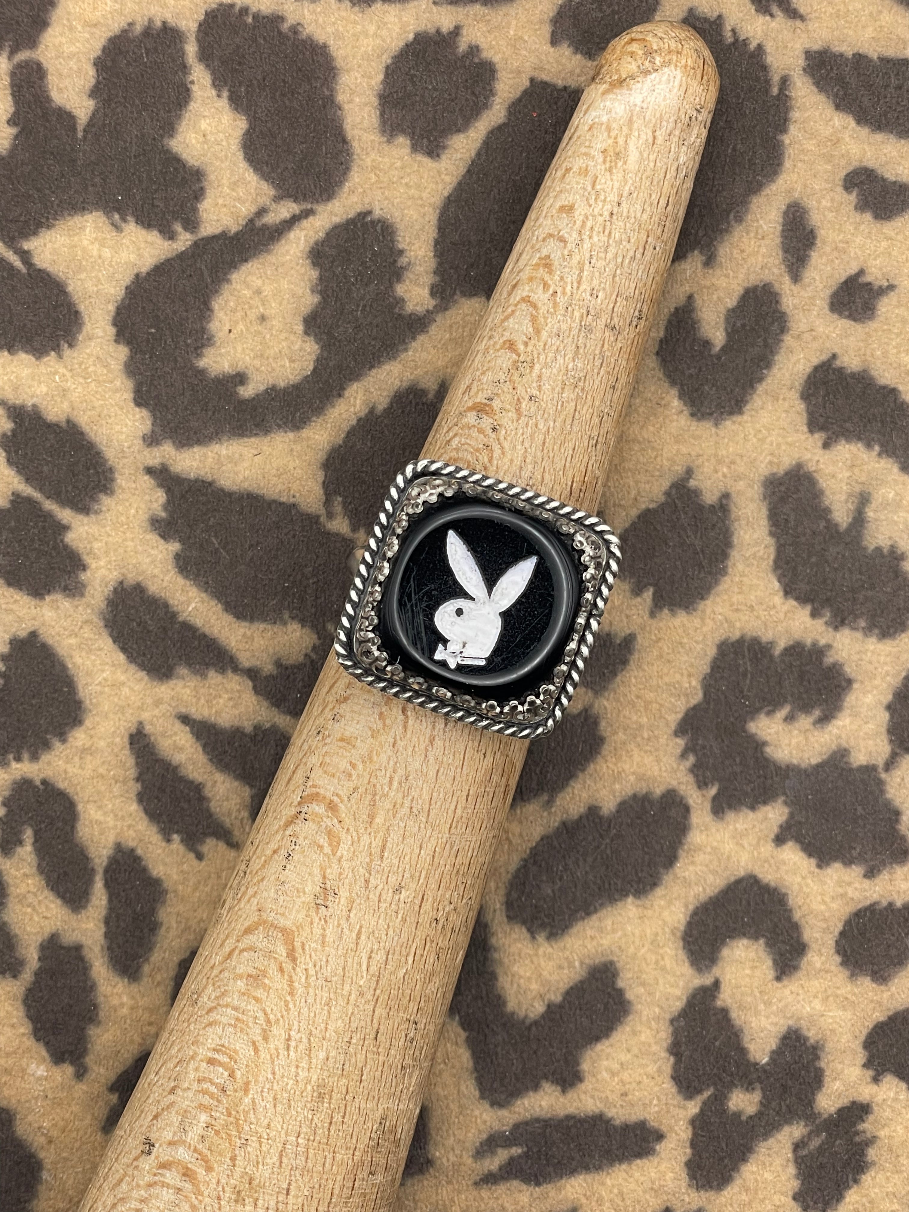 Preston-Black Vintage Playboy Dice Ring