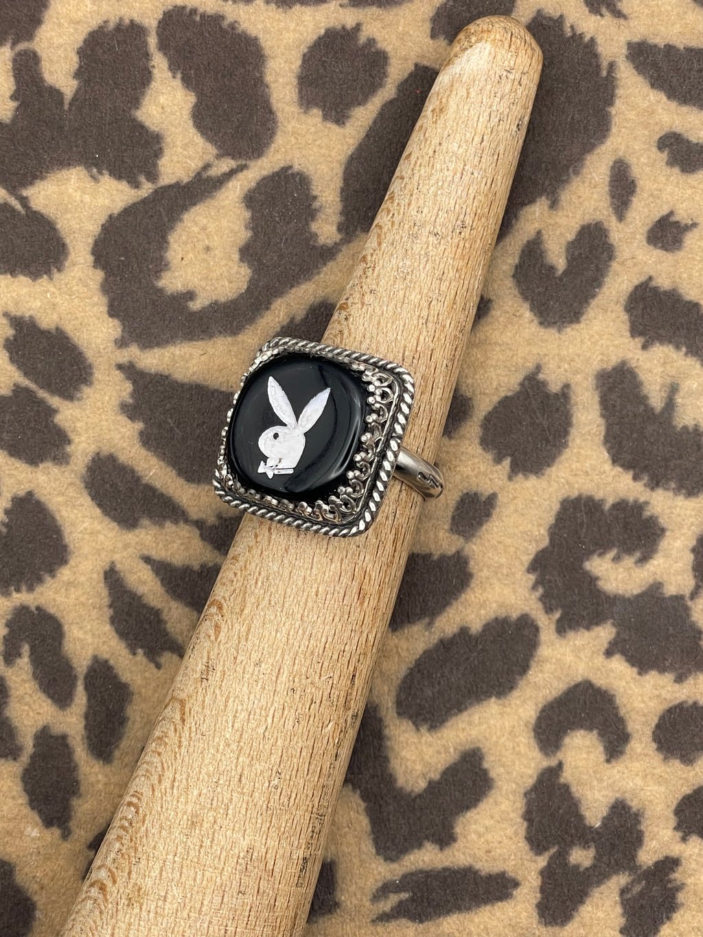 Preston-Black Vintage Playboy Dice Ring