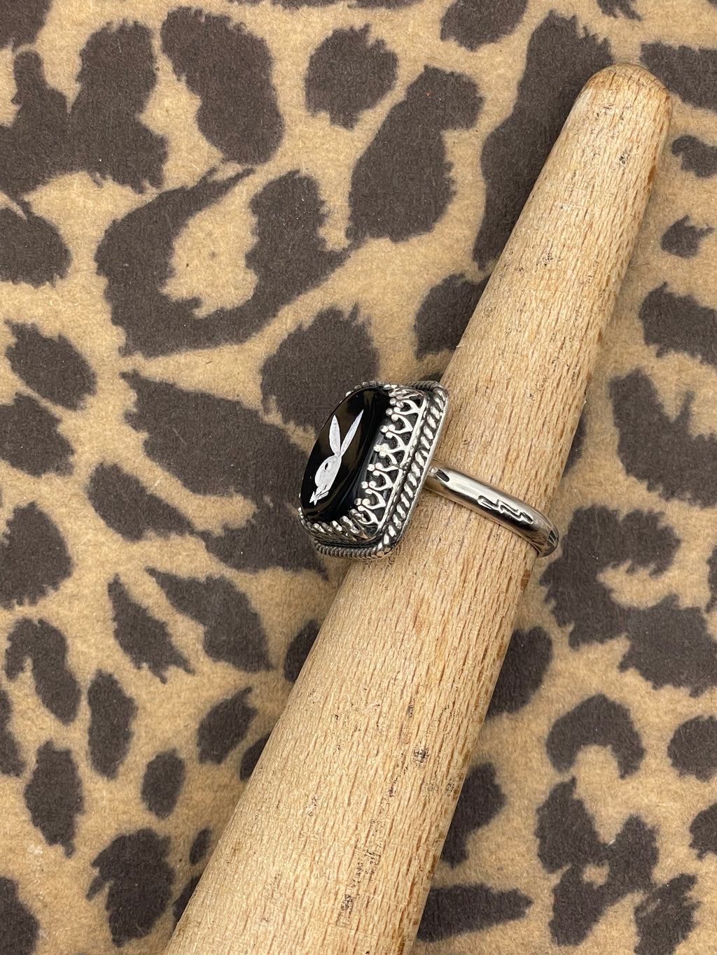 Preston-Black Vintage Playboy Dice Ring