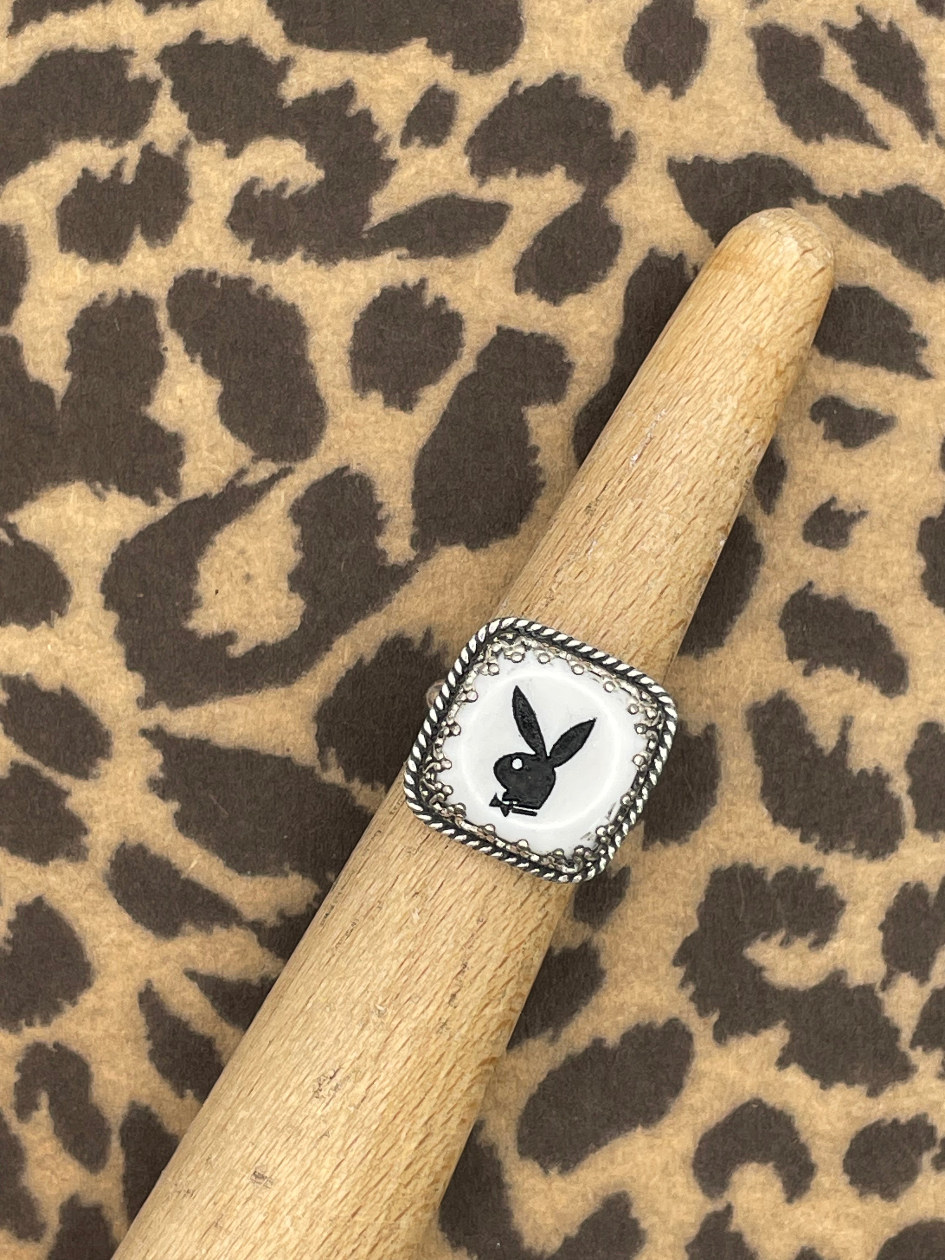 Payton-White Vintage Playboy Dice Ring