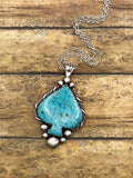 Bella-Large Turquoise Spade Pendant