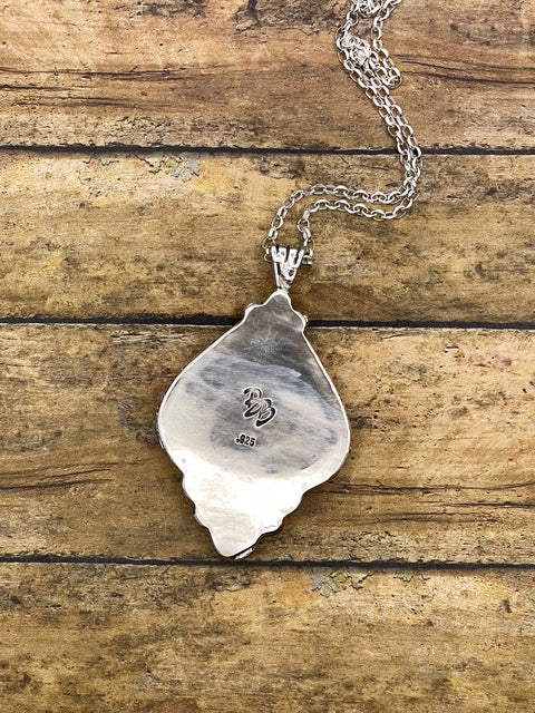 Bella-Large Turquoise Spade Pendant