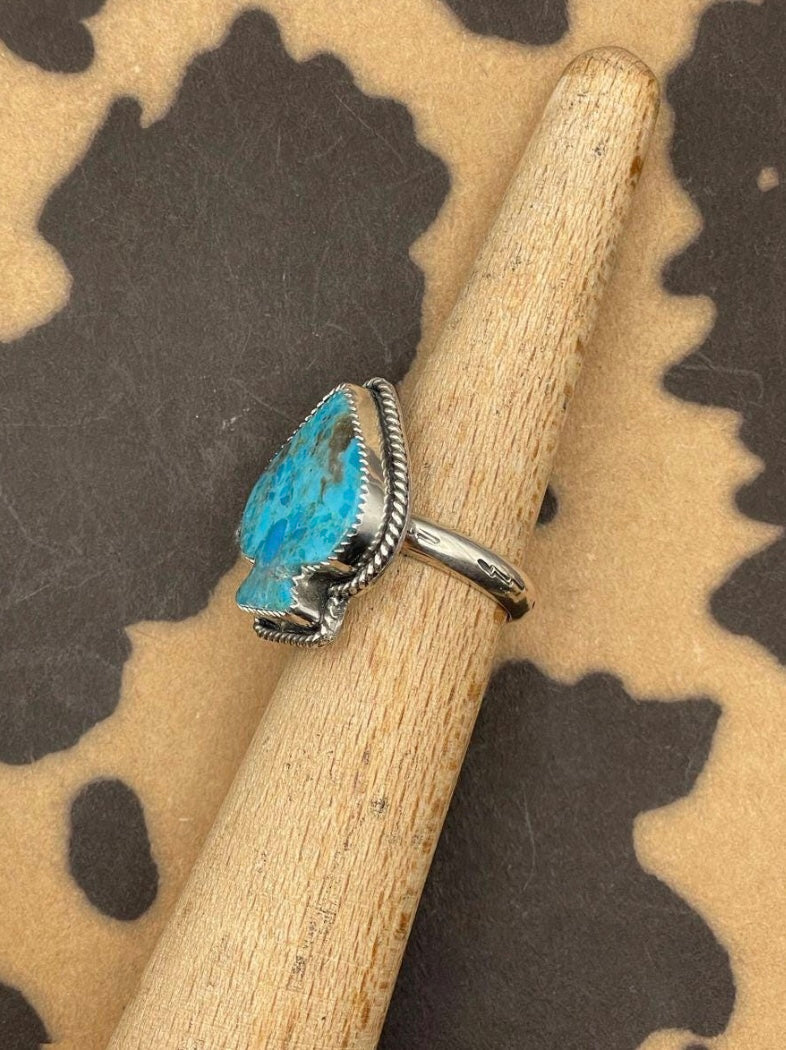 Blaze-Kingman Turquoise Spade Ring