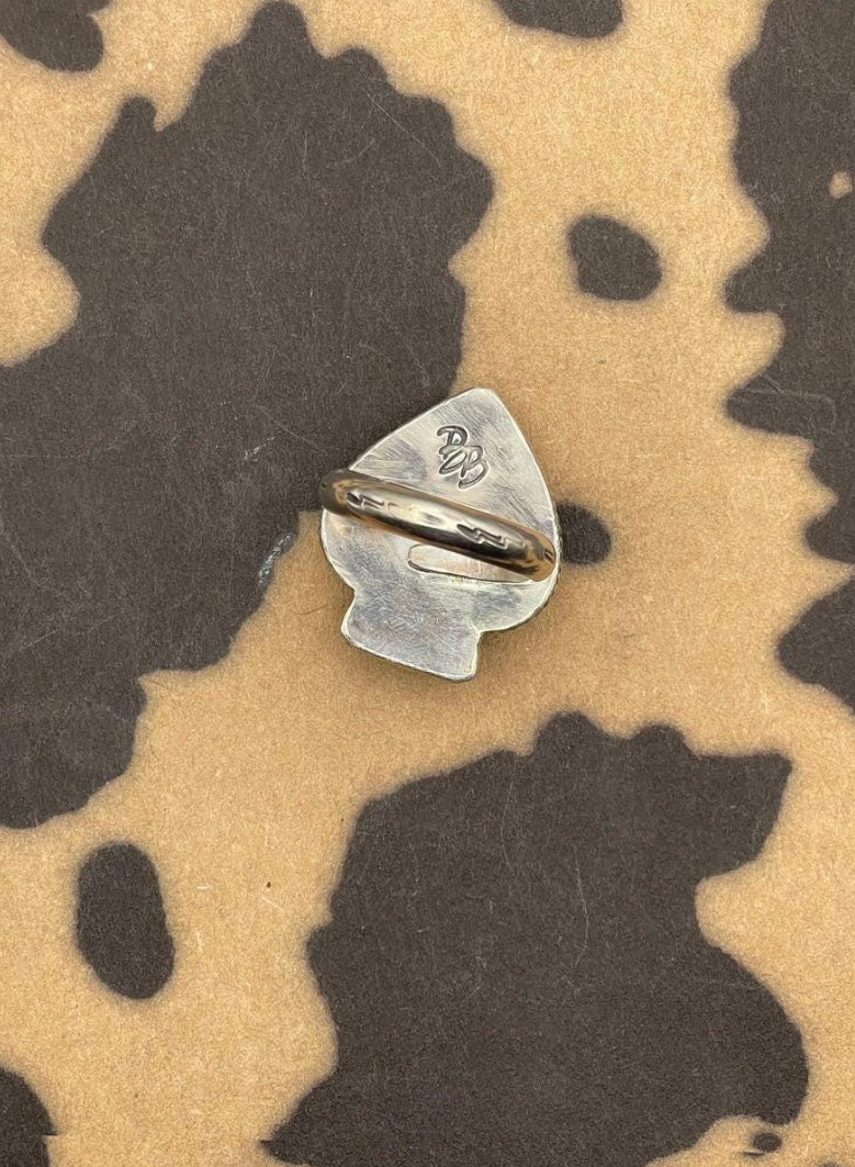Blaze-Kingman Turquoise Spade Ring