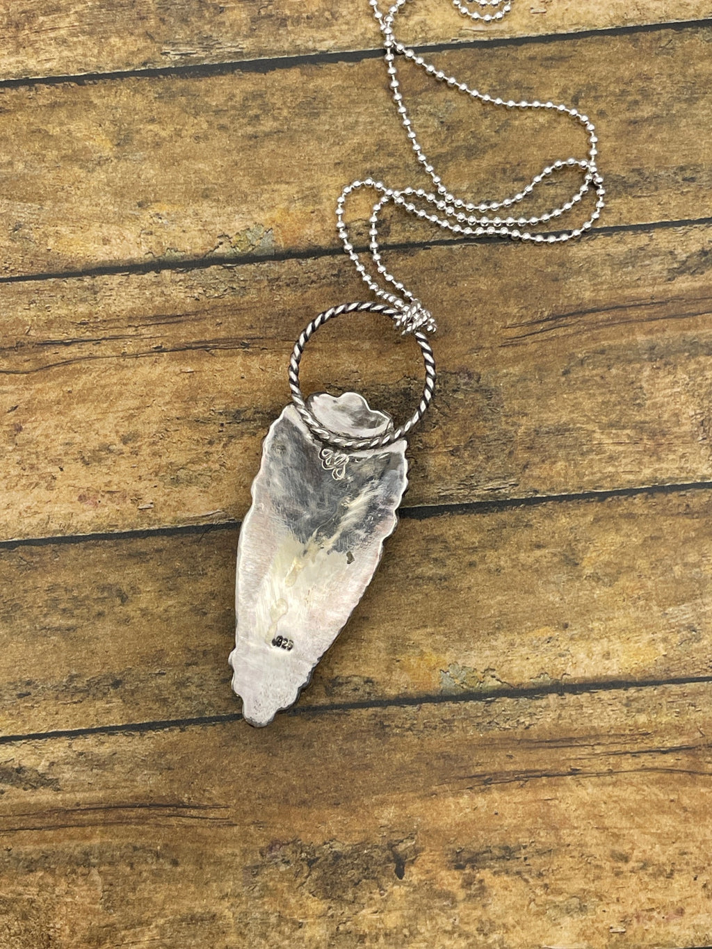 Alexa-White Buffalo and Turquoise Large Pendant
