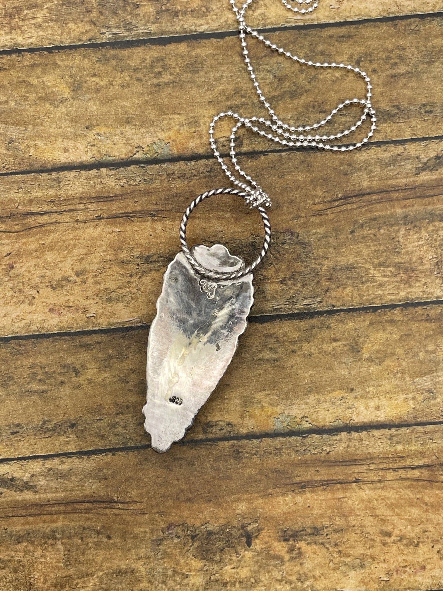 Alexa-White Buffalo and Turquoise Large Pendant