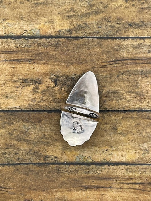 Angelina-White Buffalo Turquoise Ring