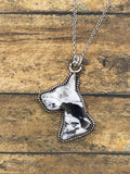 Apollo-White Buffalo Turquoise Great Dane Pendant/Necklace